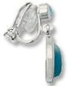 Bijou Brigitte Boucles d'oreilles clips - Œil de chat bleu Sale
