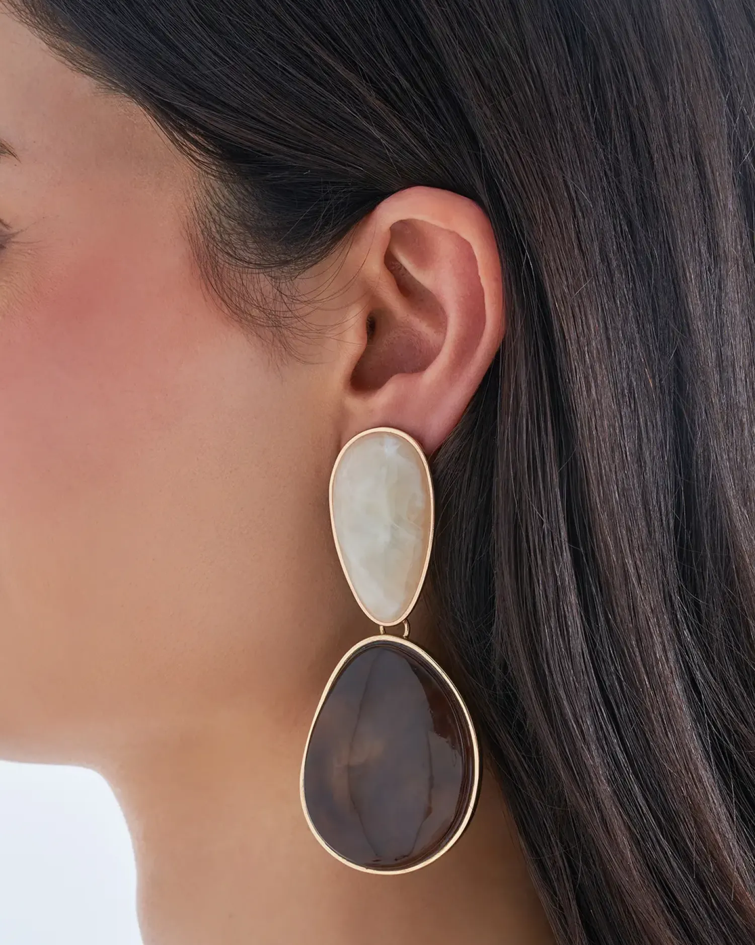 Bijou Brigitte Boucles d'oreilles clips - Marble Beauty Hot