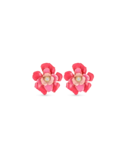Bijou Brigitte Boucles d'oreilles clips - Pink Flower New