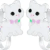 Bijou Brigitte Boucles d'oreilles clips pour enfant - White Cutie Sale