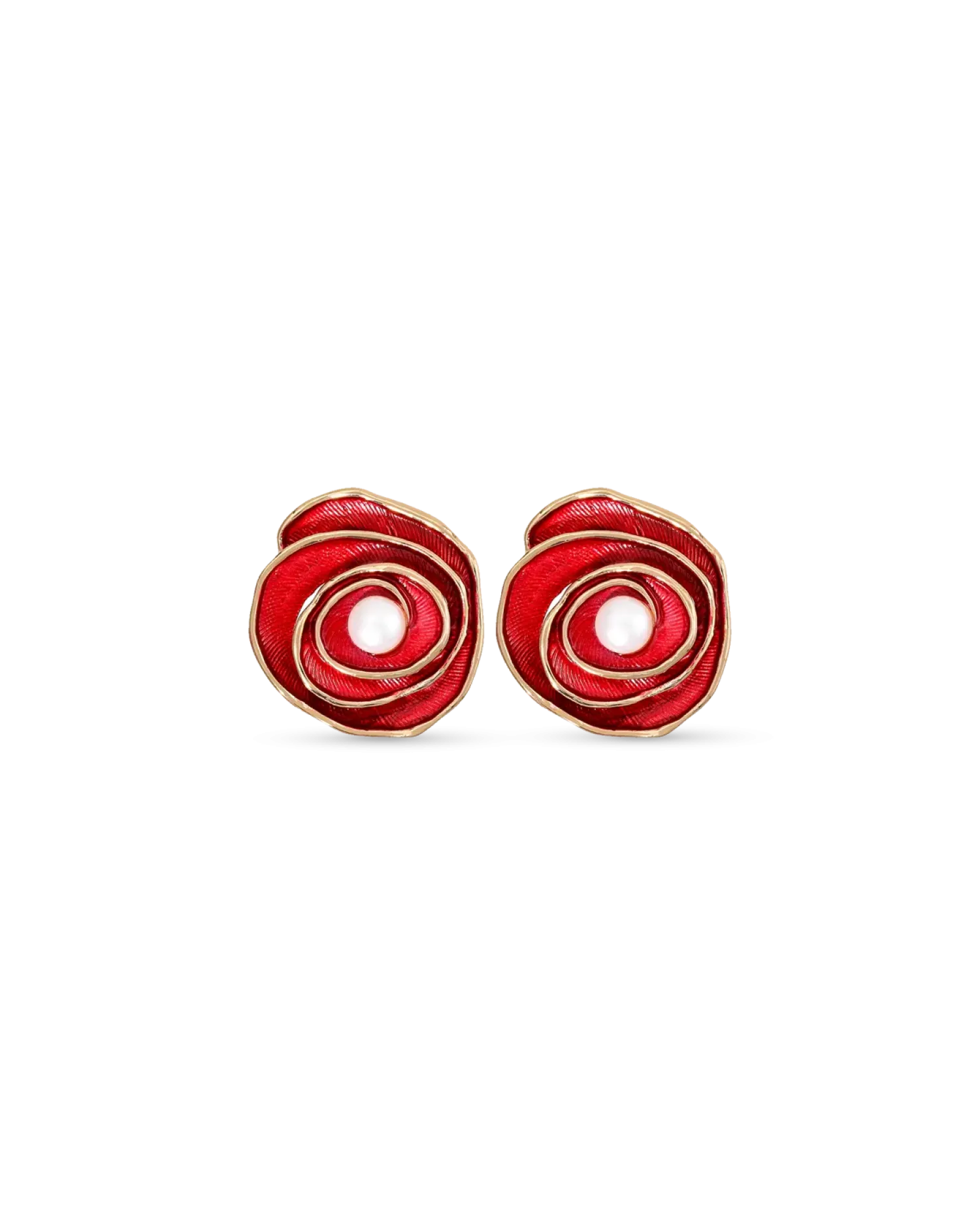 Bijou Brigitte Boucles d'oreilles clips - Rose Spiral Best