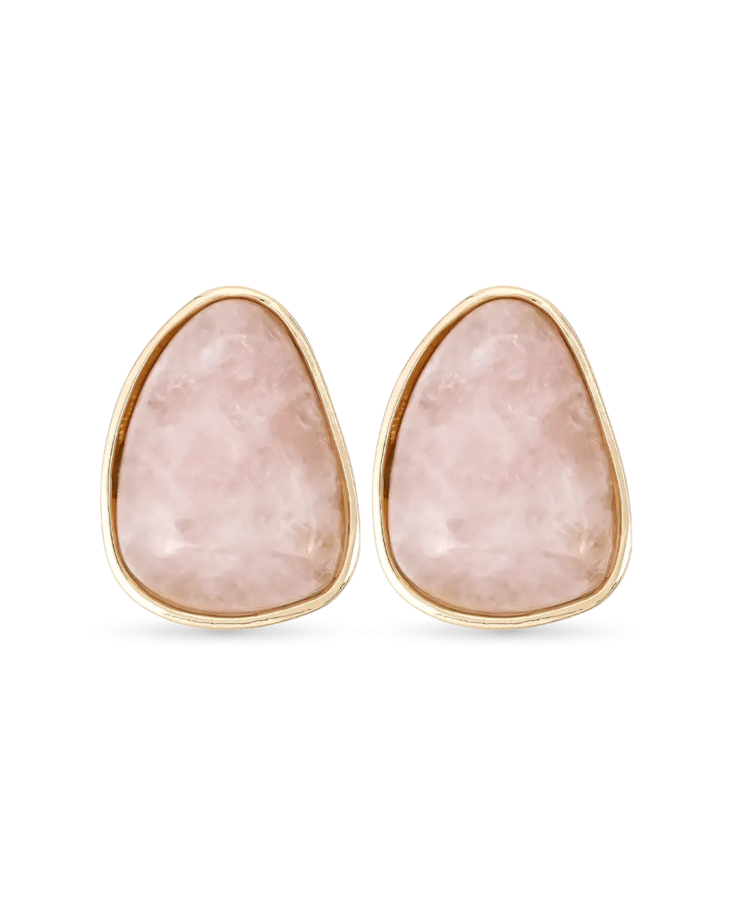 Bijou Brigitte Boucles d'oreilles clips - Rose Quartz Best
