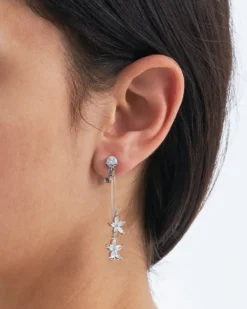 Bijou Brigitte Boucles d'oreilles clips - Silver Blossom Sale