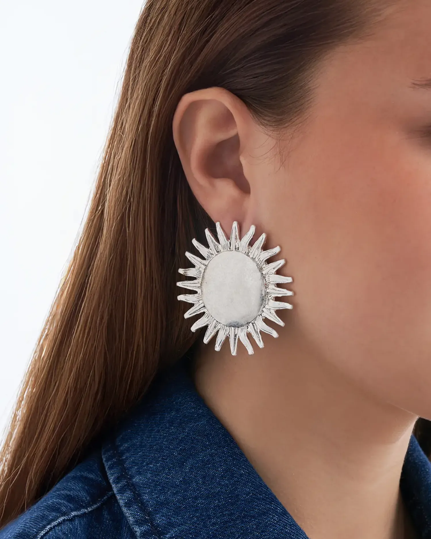 Bijou Brigitte Boucles d'oreilles clips - Silver Sun Best