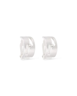 Bijou Brigitte Boucles d'oreilles clips - Silver Creole New