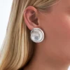 Bijou Brigitte Boucles d'oreilles clips - Silver Shells New