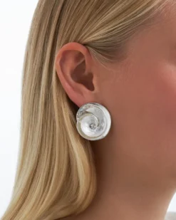 Bijou Brigitte Boucles d'oreilles clips - Silver Shells New