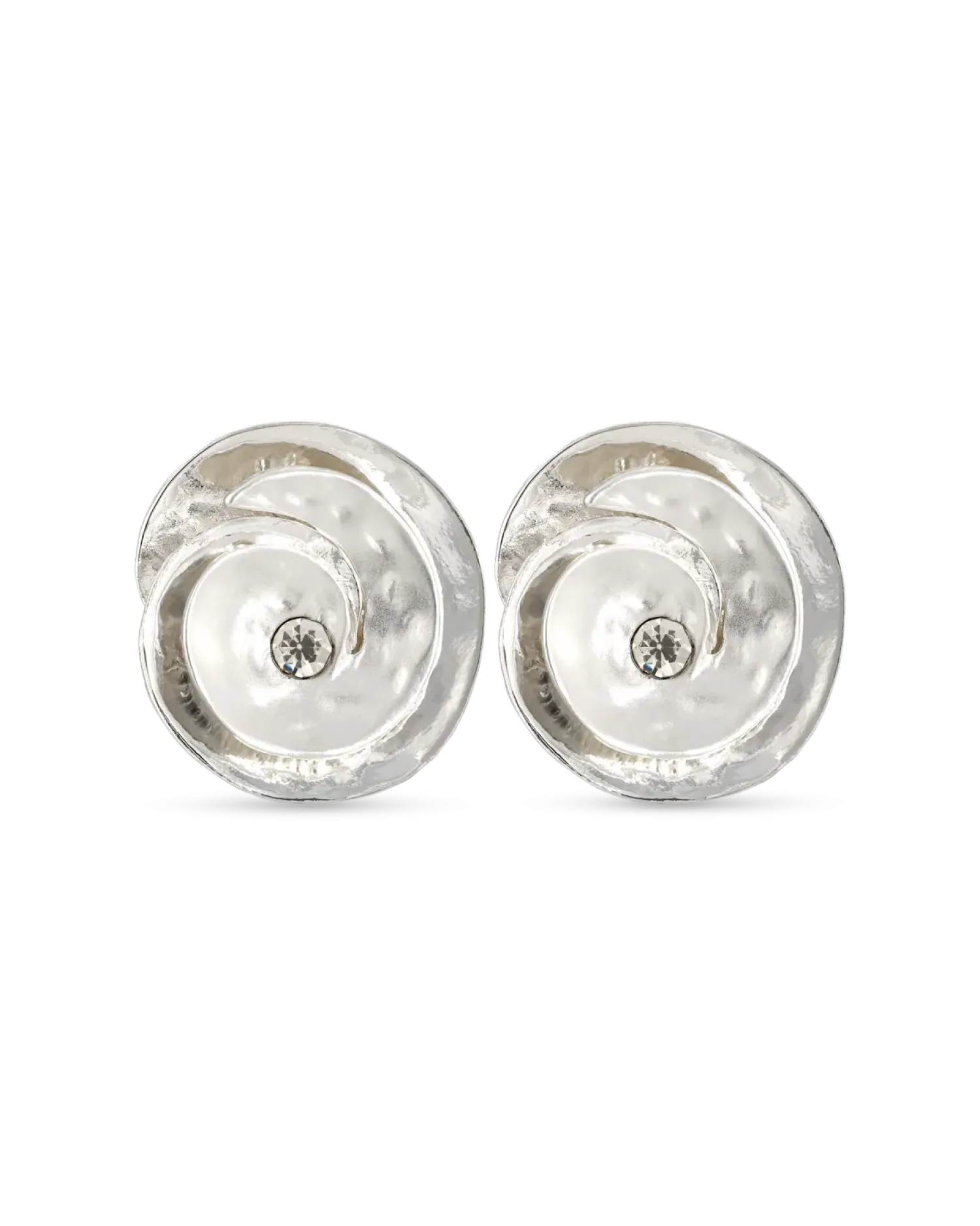 Bijou Brigitte Boucles d'oreilles clips - Silver Shells New