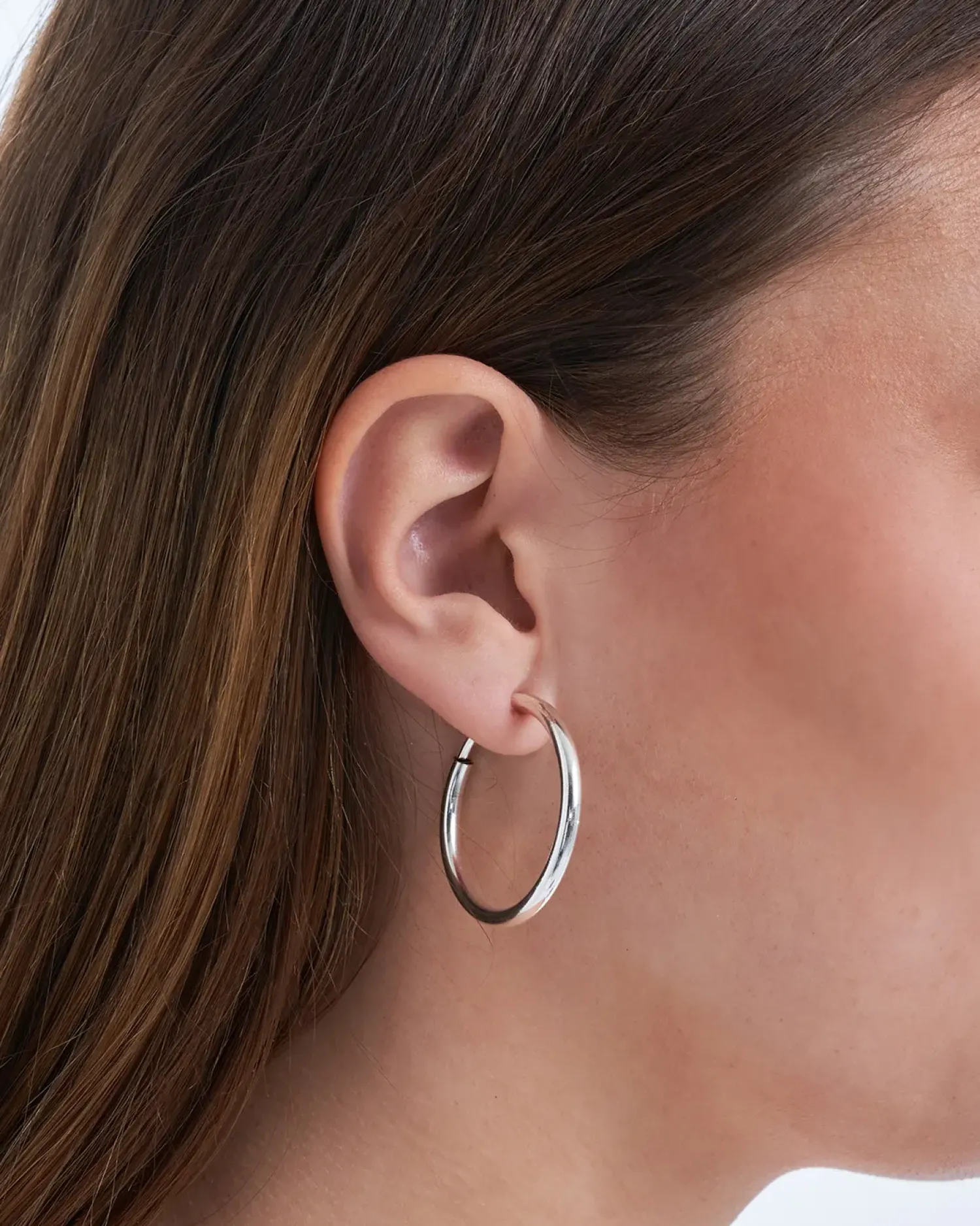 Bijou Brigitte Boucles d'oreilles clips - Silver Hoops Outlet