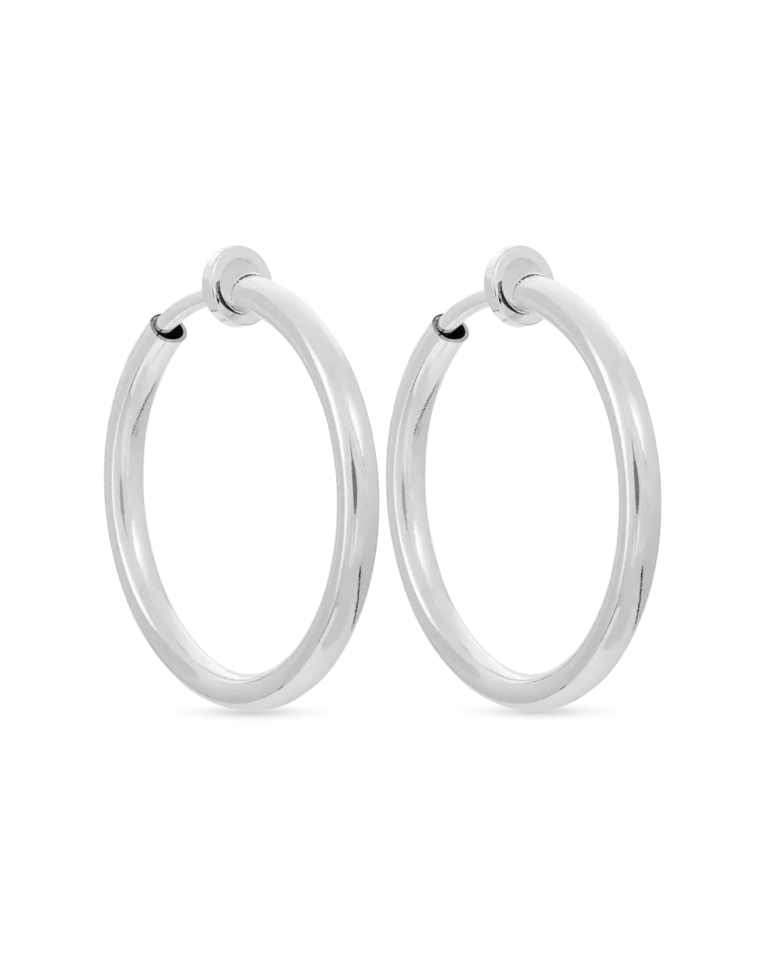 Bijou Brigitte Boucles d'oreilles clips - Silver Hoops Outlet