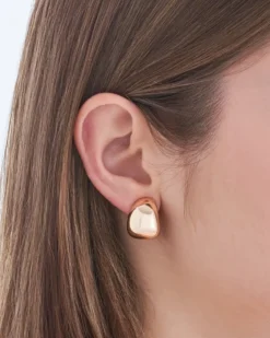 Bijou Brigitte Boucles d'oreilles clips - Smooth Gold Sale
