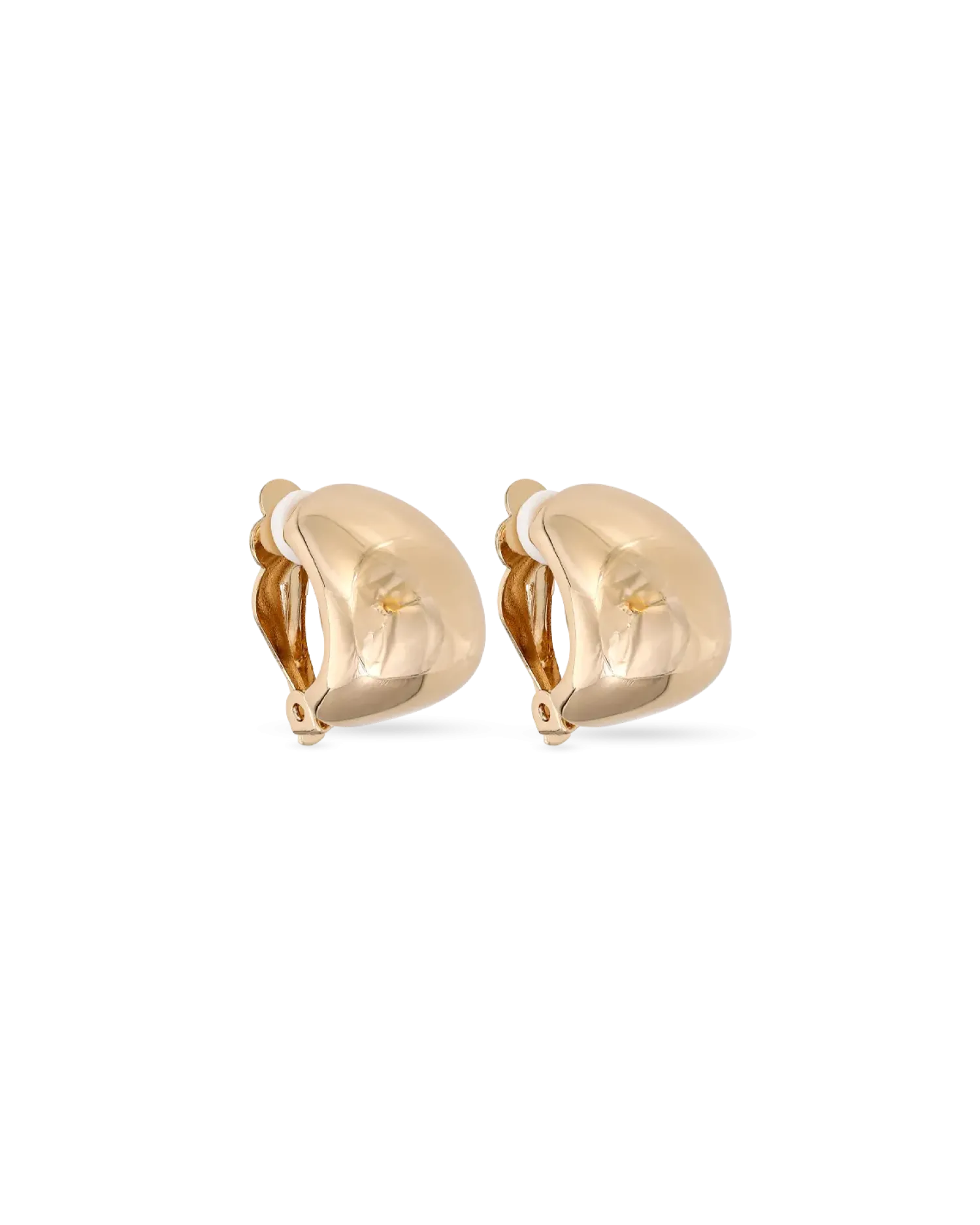 Bijou Brigitte Boucles d'oreilles clips - Smooth Gold Sale