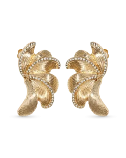 Bijou Brigitte Boucles d'oreilles clips - Textured Swirl Best