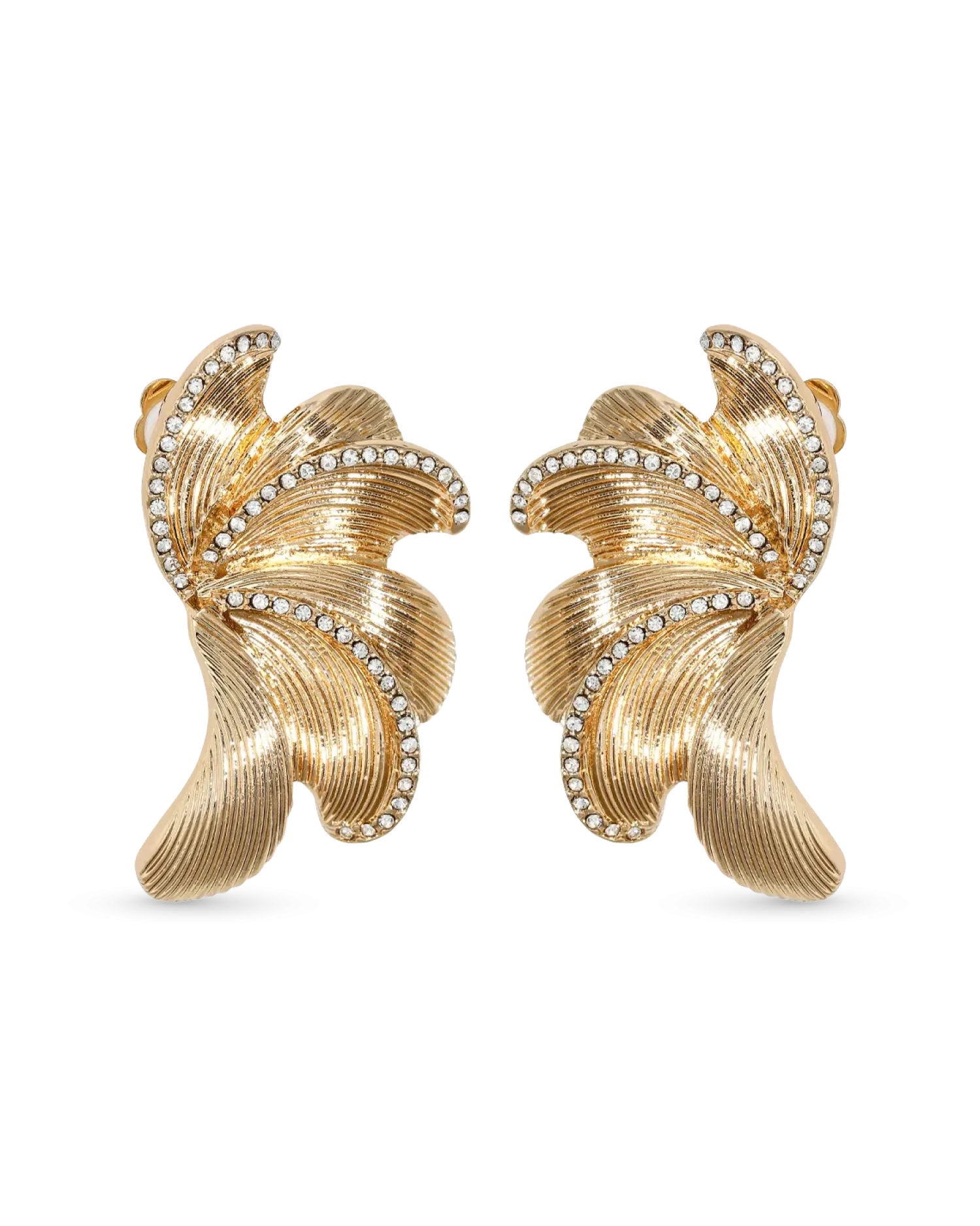 Bijou Brigitte Boucles d'oreilles clips - Textured Swirl Best