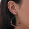 Bijou Brigitte Boucles d'oreilles - Colourful Agate Outlet