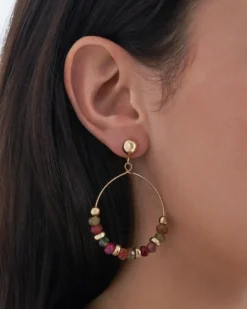 Bijou Brigitte Boucles d'oreilles - Colourful Agate Outlet