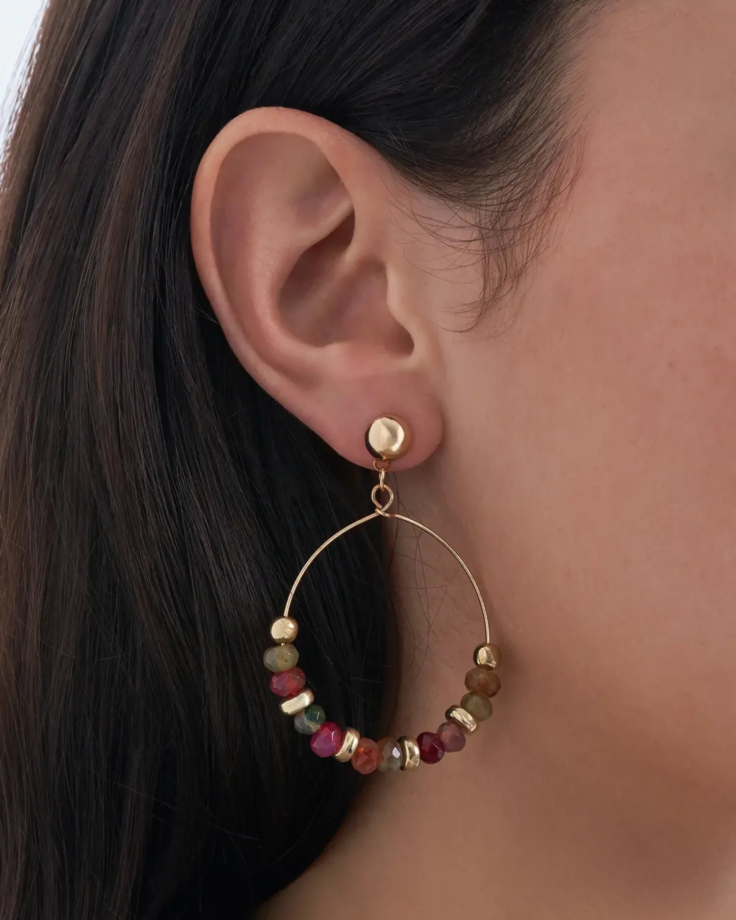 Bijou Brigitte Boucles d'oreilles - Colourful Agate Outlet