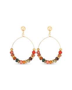Bijou Brigitte Boucles d'oreilles - Colourful Agate Outlet