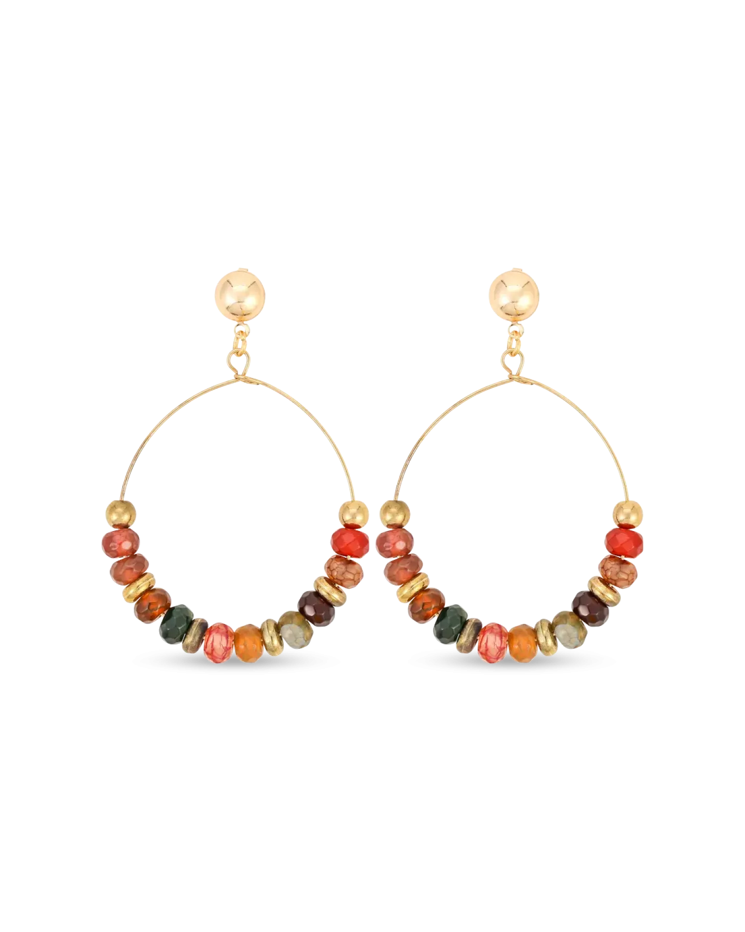 Bijou Brigitte Boucles d'oreilles - Colourful Agate Outlet
