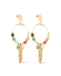 Bijou Brigitte Boucles d’oreilles - Gem Feather Clearance