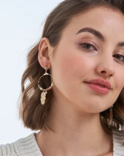 Bijou Brigitte Boucles d’oreilles - Gem Feather Clearance