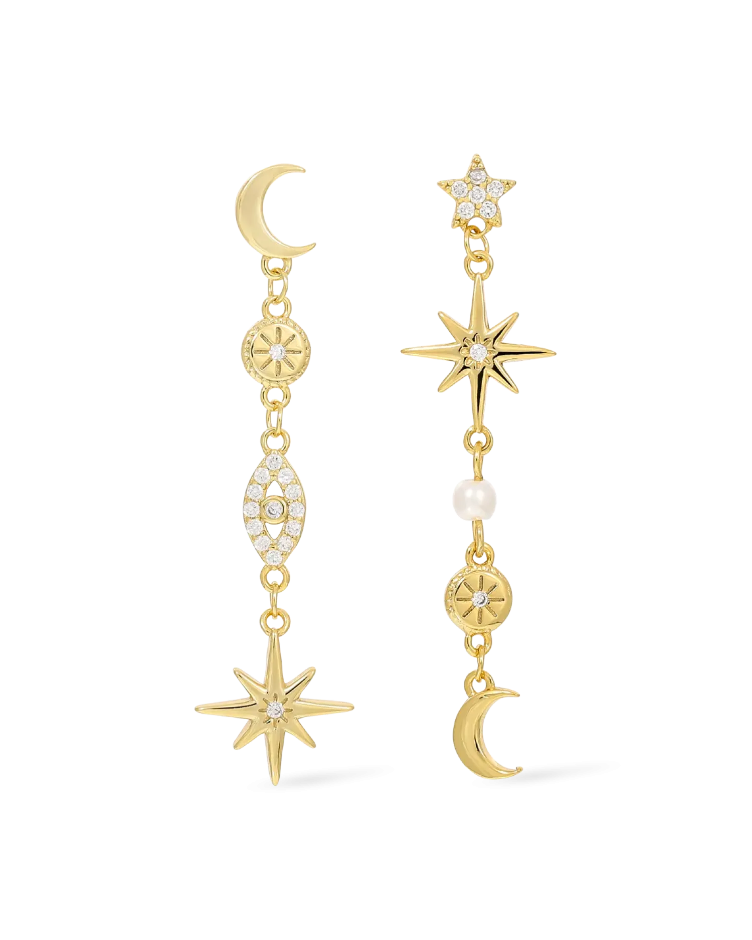 Bijou Brigitte Boucles d'oreilles - Golden Galaxy Hot