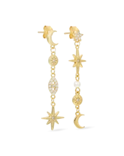 Bijou Brigitte Boucles d'oreilles - Golden Galaxy Hot