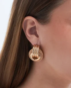 Bijou Brigitte Boucles d'oreilles - Golden Mesh New