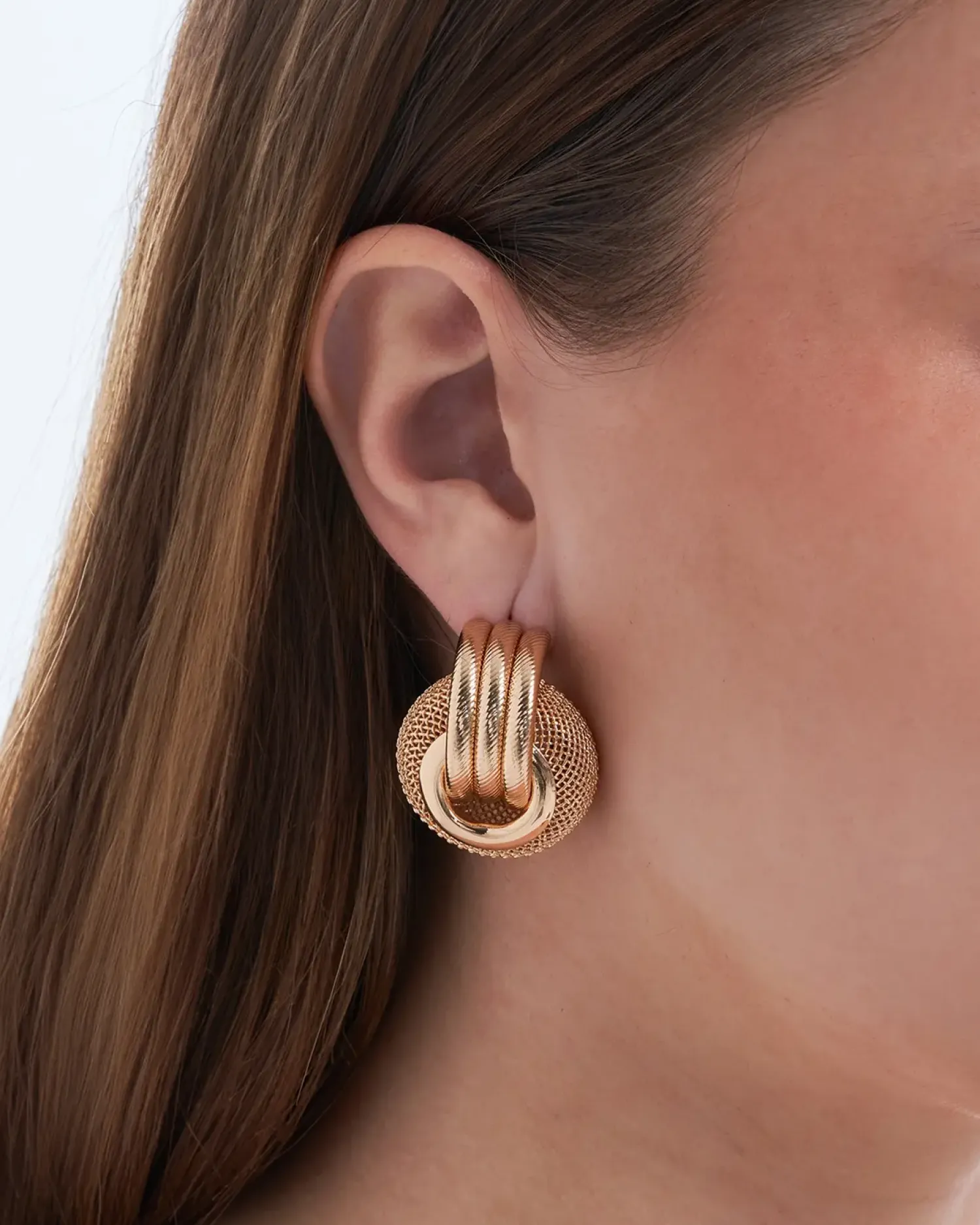Bijou Brigitte Boucles d'oreilles - Golden Mesh New
