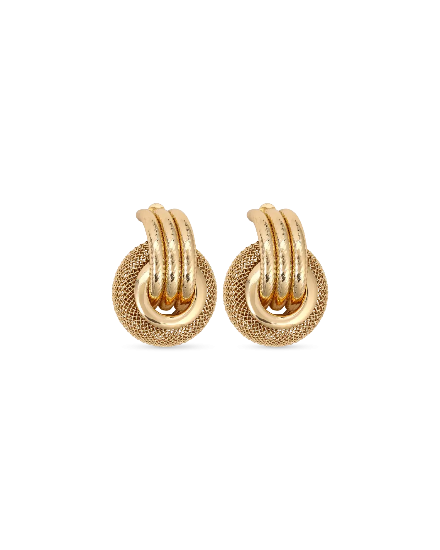 Bijou Brigitte Boucles d'oreilles - Golden Mesh New