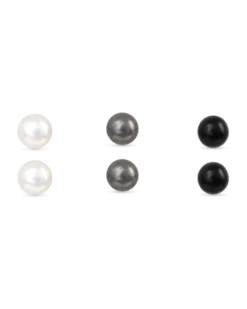 Bijou Brigitte Boucles d'oreilles - Grey Pearls New