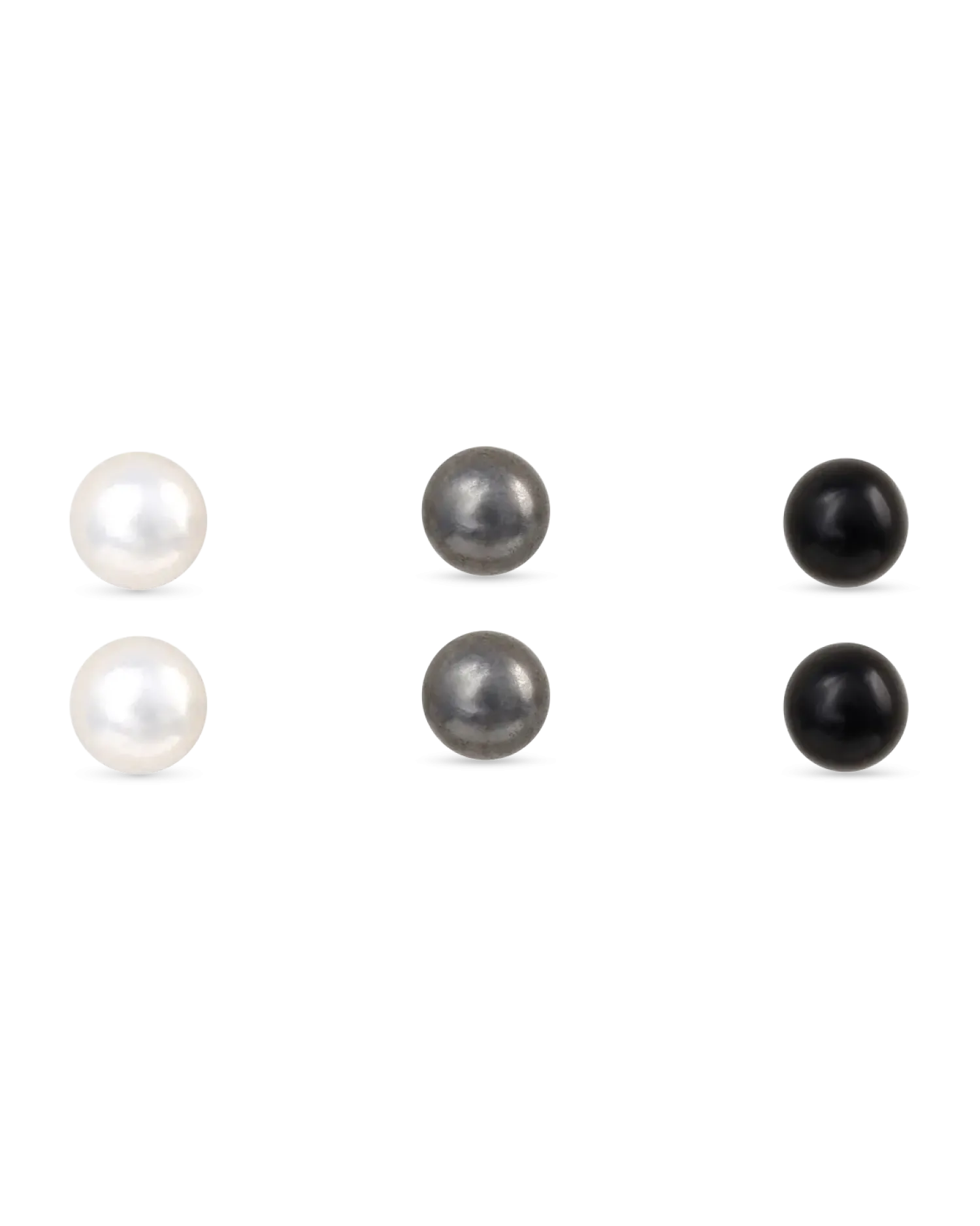 Bijou Brigitte Boucles d'oreilles - Grey Pearls New