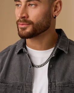 Bijou Brigitte Boucles d'oreilles Homme - Mr. Black Hot