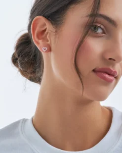 Bijou Brigitte Boucles d'oreilles - Pink Heart Discount