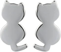 Bijou Brigitte Boucles d'oreilles - Silver Cat Sale