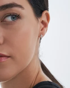 Bijou Brigitte Boucles d'oreilles - Silver Cross Clearance