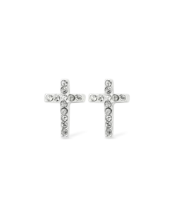 Bijou Brigitte Boucles d'oreilles - Silver Cross Clearance