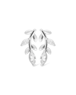 Bijou Brigitte Boucles d'oreilles - Silver Leaf Sale