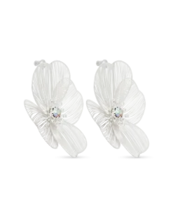 Bijou Brigitte Boucles d'oreilles - Silver Petal Discount