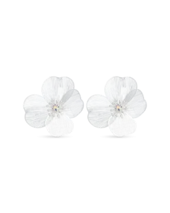 Bijou Brigitte Boucles d'oreilles - Silver Petal Discount