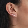 Bijou Brigitte Boucles d'oreilles - Silver Triangle Trio