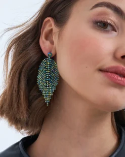Bijou Brigitte Boucles d’oreilles - Sparkling Leaf Hot