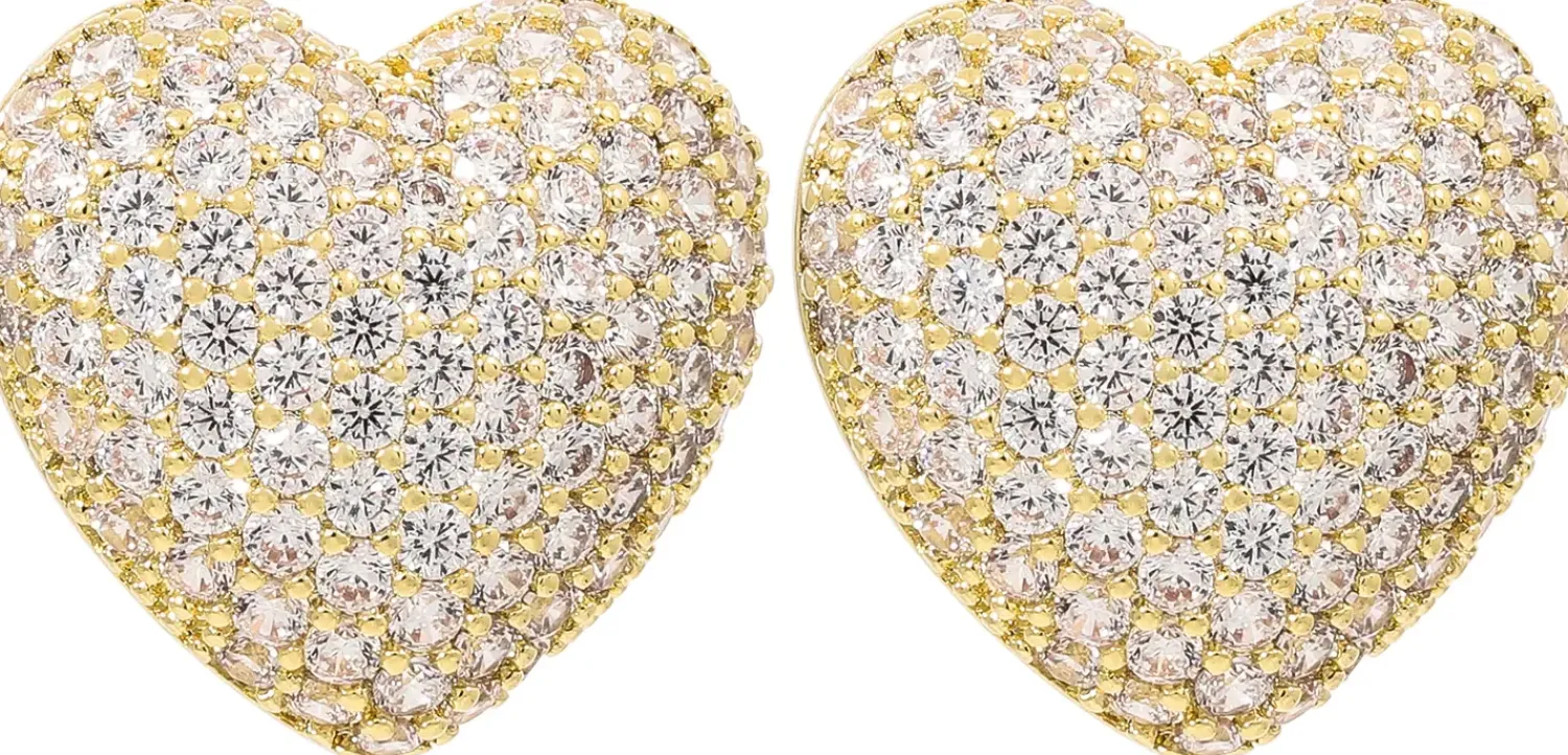 Bijou Brigitte Boucles d'oreilles - Zirconia Hearts New
