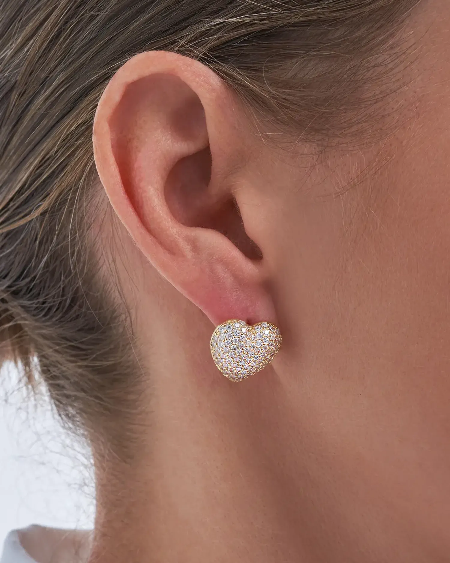 Bijou Brigitte Boucles d'oreilles - Zirconia Hearts New