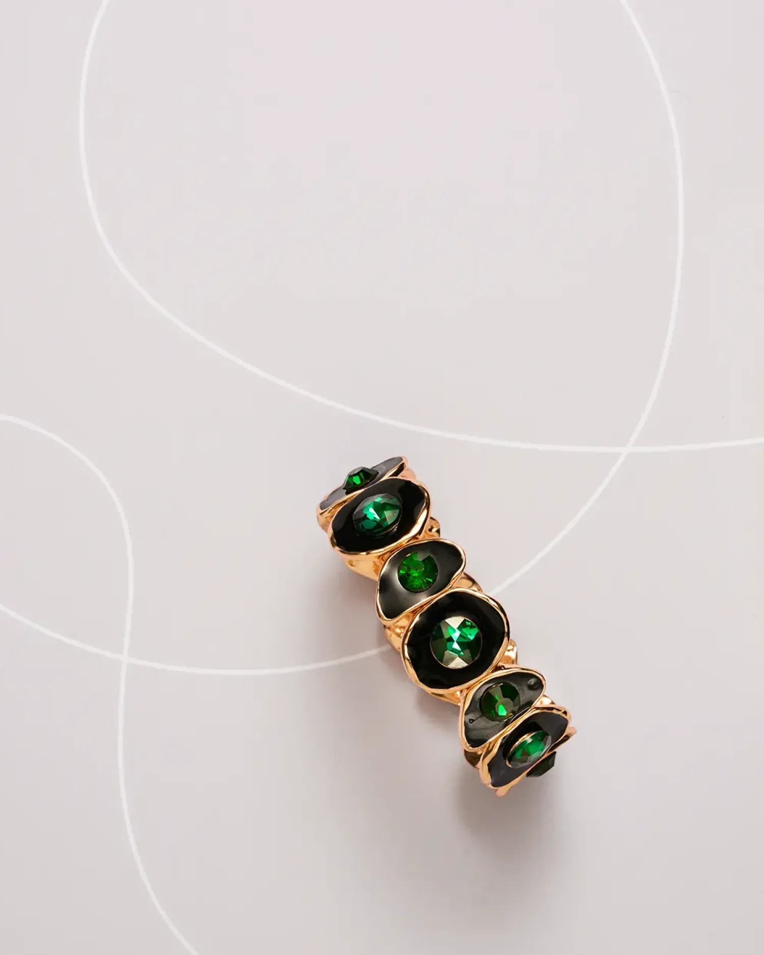 Bijou Brigitte Bracelet - Asymmetrical Emerald Sale
