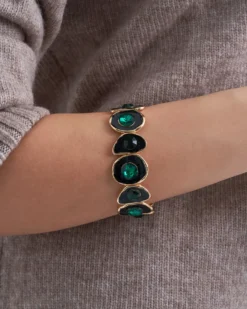 Bijou Brigitte Bracelet - Asymmetrical Emerald Sale