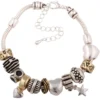 Bijou Brigitte Bracelet - Beads Silver/Gold Best