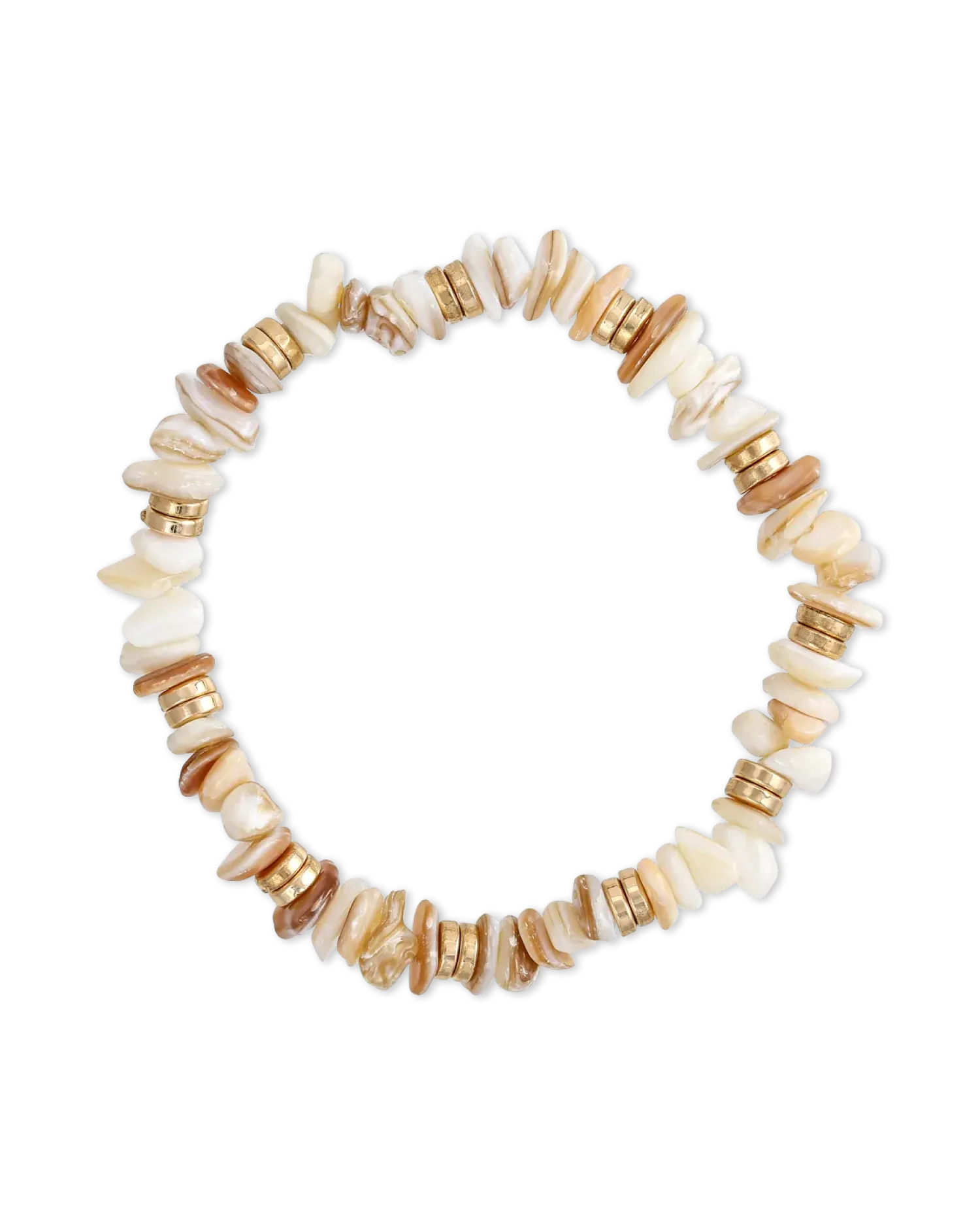 Bijou Brigitte Bracelet - Beige Shells