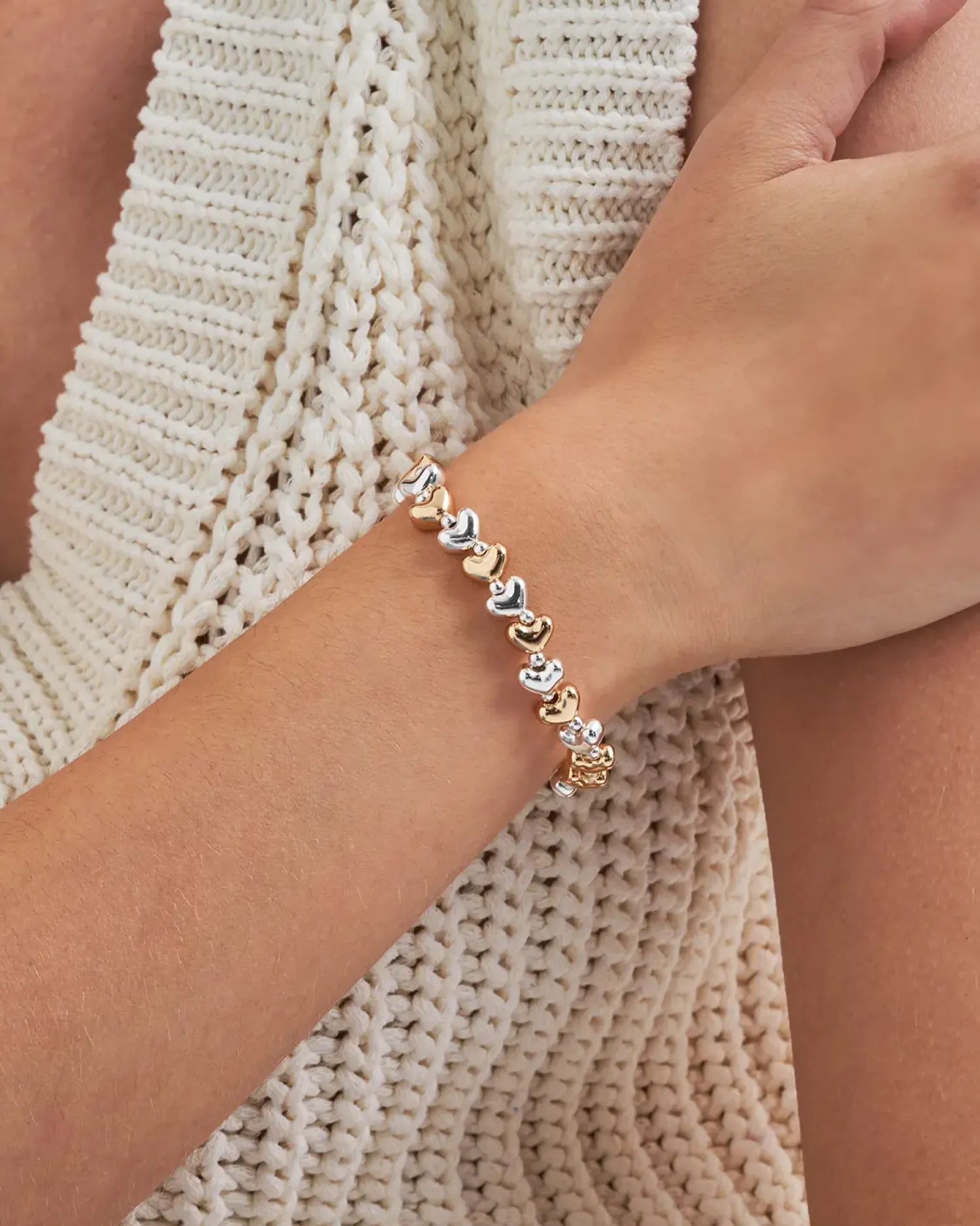 Bijou Brigitte Bracelet - Bicolor Hearts Best