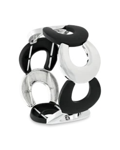 Bijou Brigitte Bracelet - Black & Silver